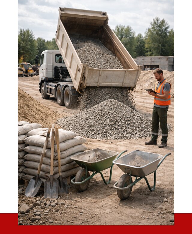 Доставка нерудных материалов в Североморске от 1284 руб. | ПРОНЕРУДСвм