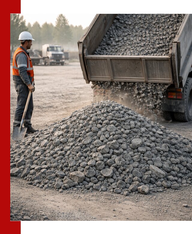 Гранитный щебень фракции 100–201 для строительства в Североморске