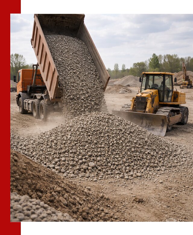 Доставка гравийного щебня фракции 40-70 в Североморске