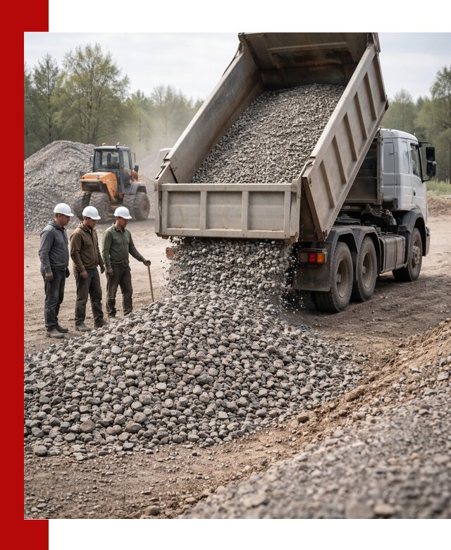 Доставка гравийного щебня фракции 70-120 в Североморске