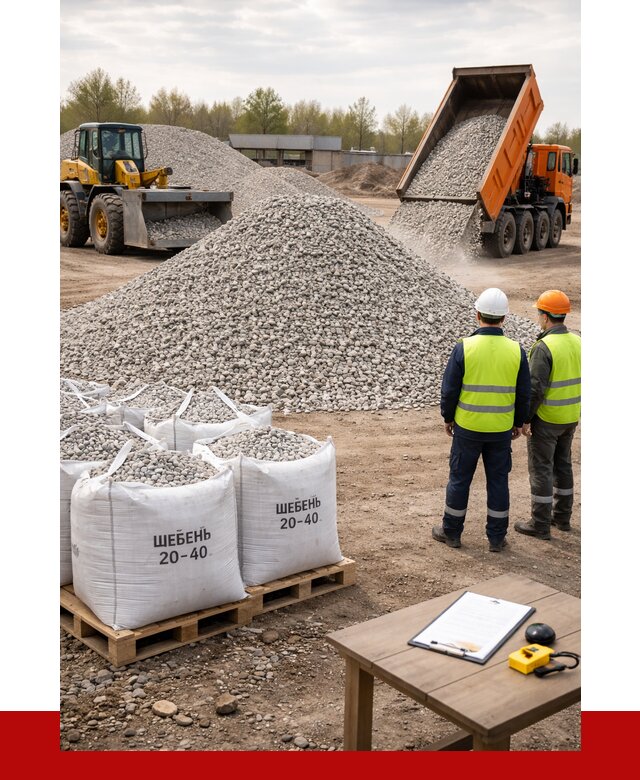 Известняковый щебень 20-40 в Североморске от 2246 р. ПРОНЕРУДСвм