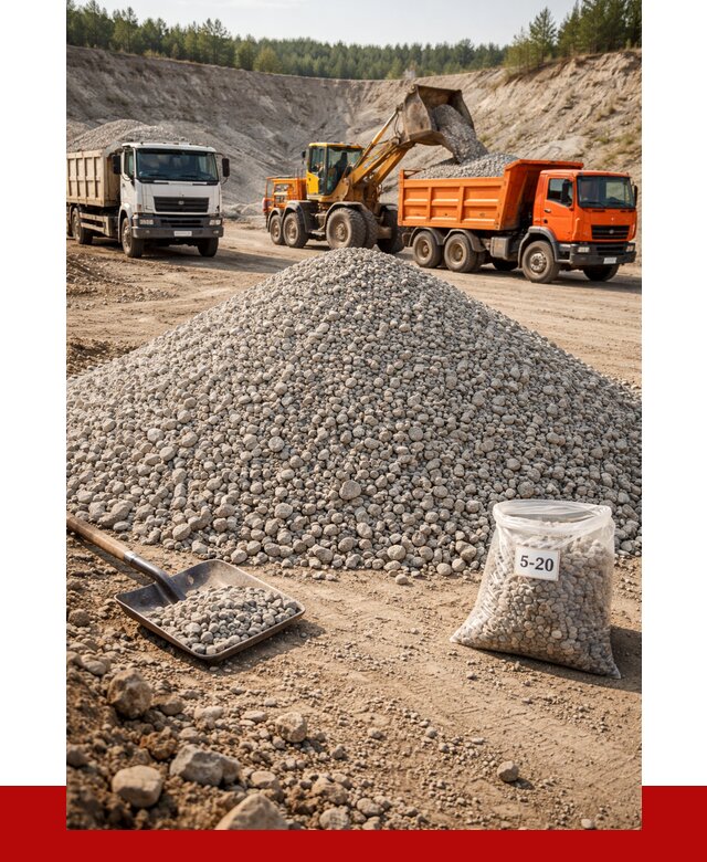 Доломитовый щебень фр. 5-20 в Североморске от 4493 р. | ПРОНЕРУДСвм