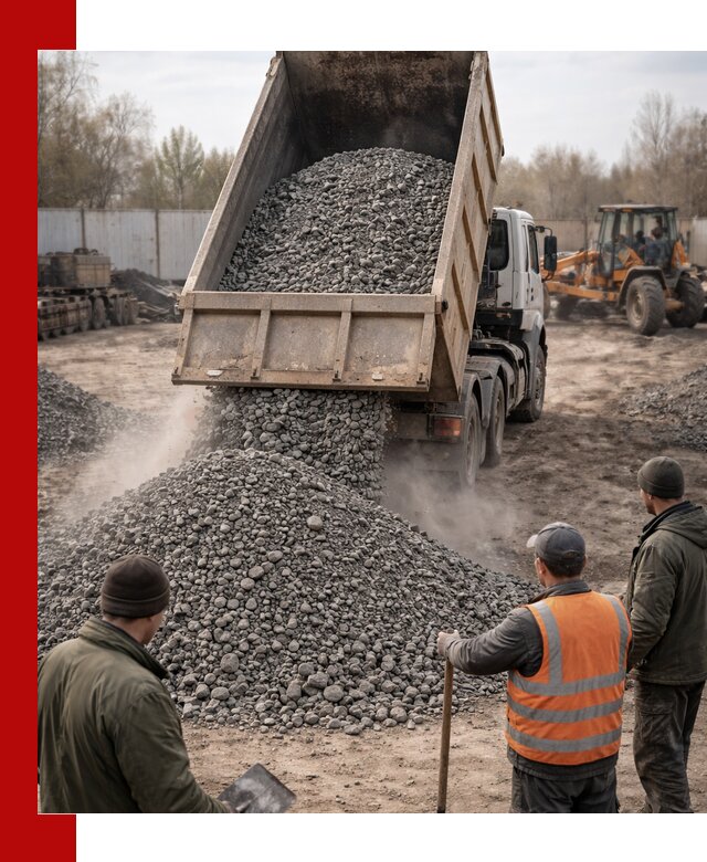 Доставка шлакового щебня в удобные сроки по выгодной цене в Североморске