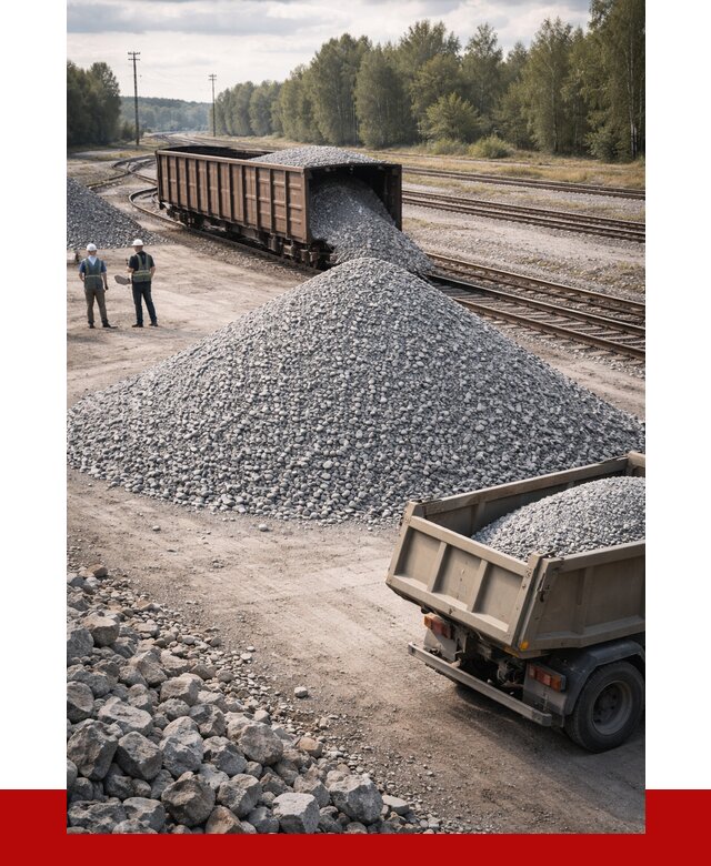 Железнодорожный щебень 20-60 в Североморске от 1818 р. | ПРОНЕРУДСвм