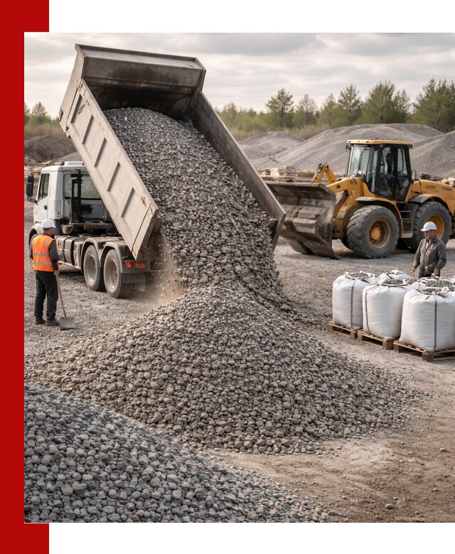 Бетонный щебень фракция 5–20 с доставкой в Североморске