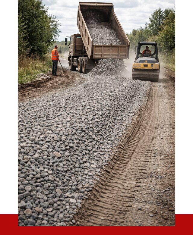 Щебень для отсыпки дороги в Североморске от 2888 р. ПРОНЕРУДСвм