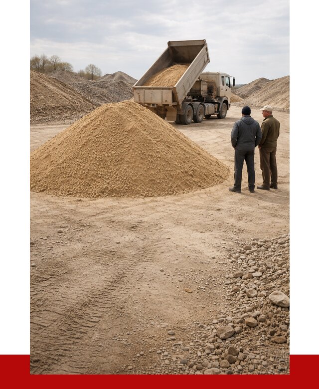 Карьерный песок крупнозернистый в Североморске от 9092 р | ПРОНЕРУДСвм