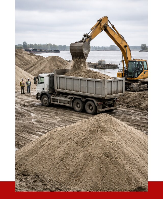 Купить речной песок навалом в Североморске от 1925 р., ПРОНЕРУДСвм