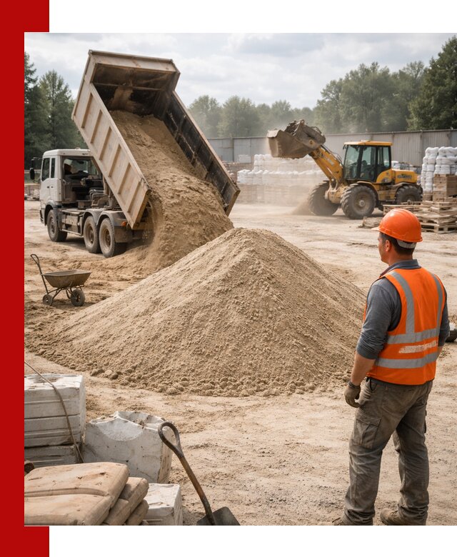 Доставка строительного песка с самосвалом в Североморске