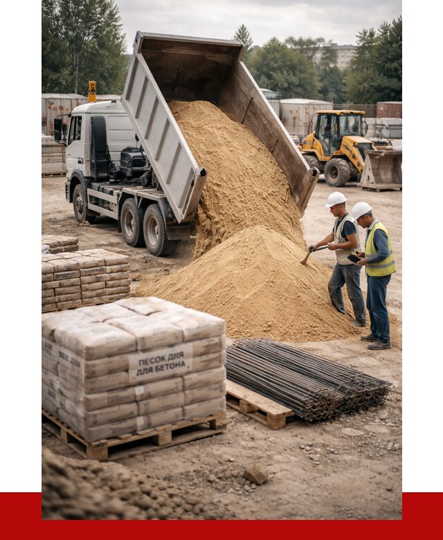 Песок для бетона в Североморске от 2674 р. с доставкой, ПРОНЕРУДСвм