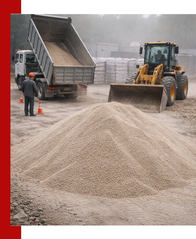 Кварцевый песок фракция 0–8 для стройработ в Североморске