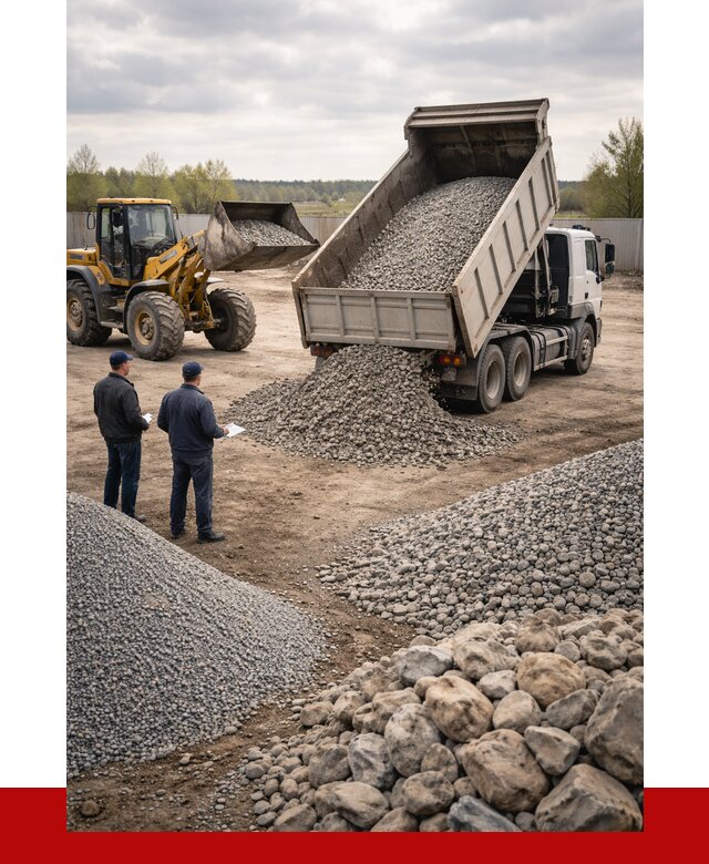 Гравий и камень с доставкой в Североморске от 4493 р. - ПРОНЕРУДСвм