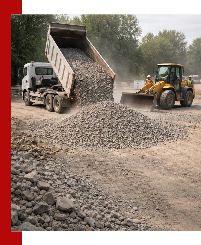 Гравий фракция 5–20 доставка в Североморске оптом и в розницу