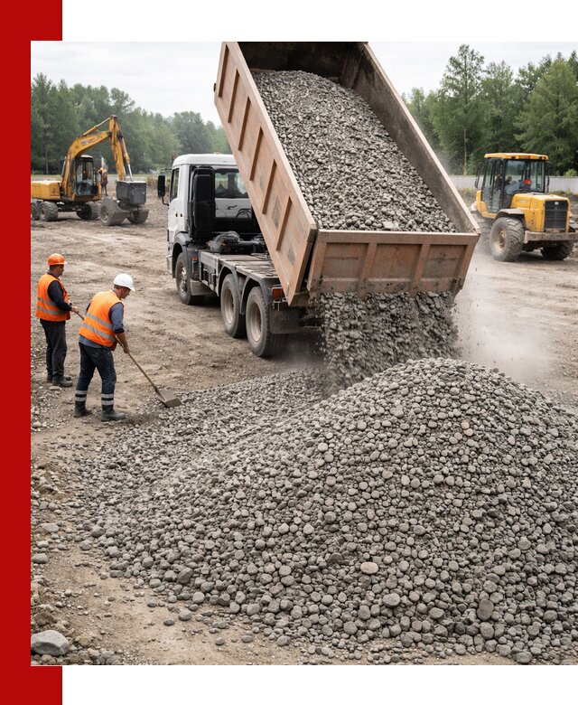 Доставка гравия фракции 40-70 в Североморске оптом и в розницу