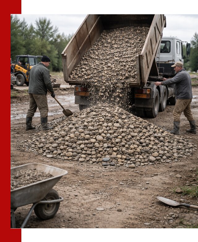 Доставка гальки речной оптом и в розницу в Североморске