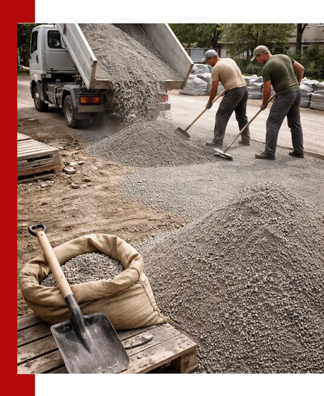 Отсев для тротуарной плитки в Североморске — доставка и укладка