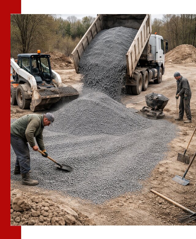 Отсев для подсыпки в Североморске — доставка и подсыпка на участок