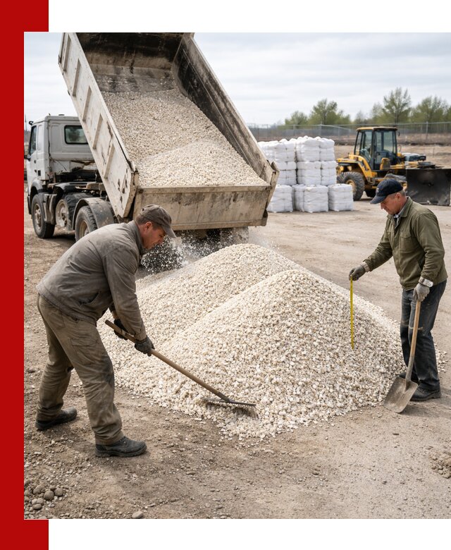 Мраморная крошка с доставкой и разгрузкой в Североморске