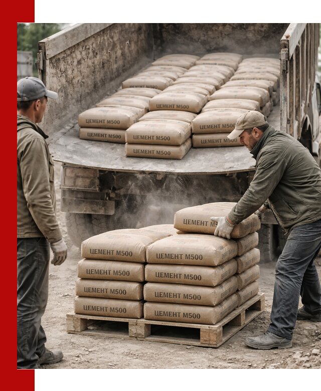 Цемент М500 с доставкой самосвалом в Североморске