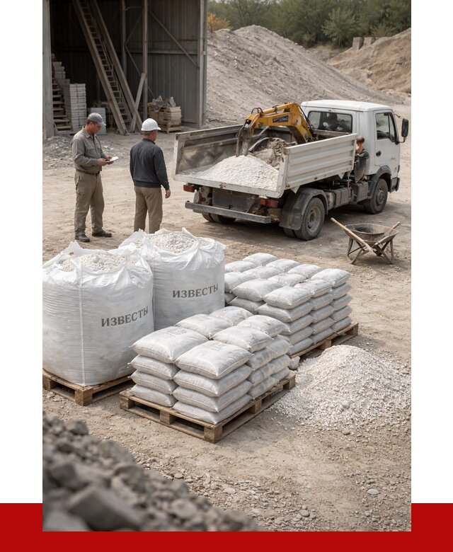 Известь строительная в Североморске с доставкой от 4493 р. | ПРОНЕРУДСвм