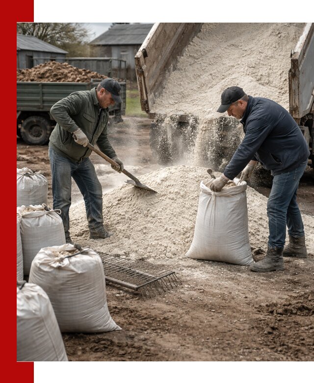 Доставка извести пушонки в Североморске оптом и мелким оптом