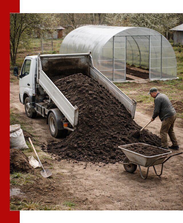 Чернозем для теплицы с доставкой в Североморске