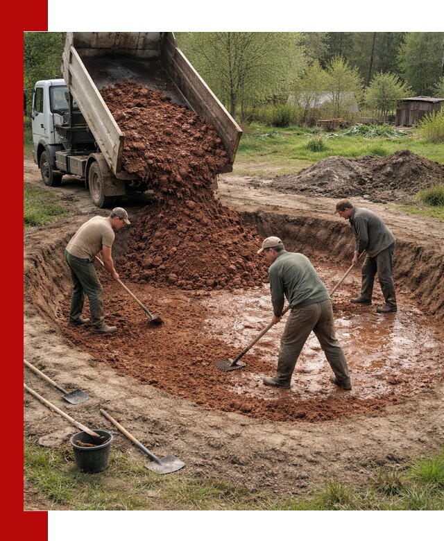 Купить качественную глину для пруда в Североморске