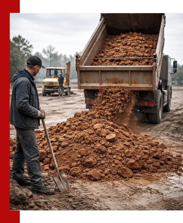 Глина для засыпки в Североморске с доставкой самосвалами