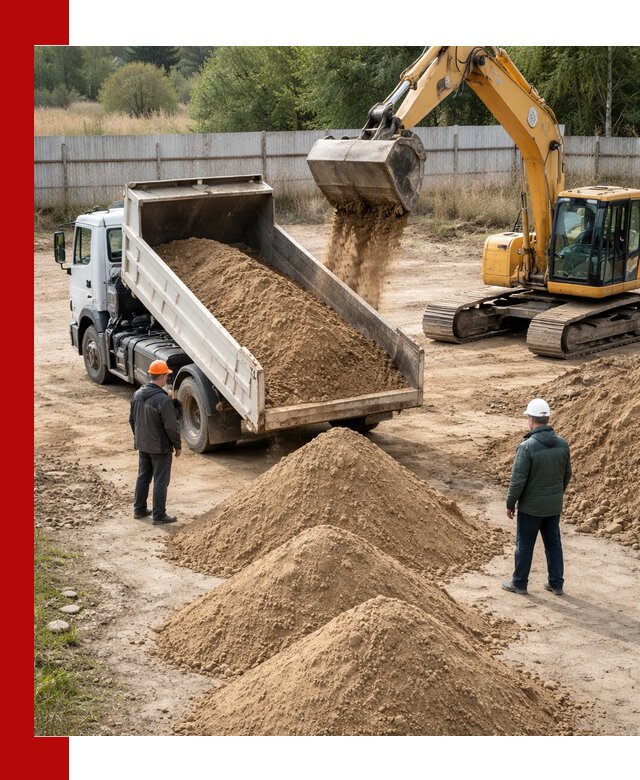 Доставка супеси вагонными и автопартиями в Североморске