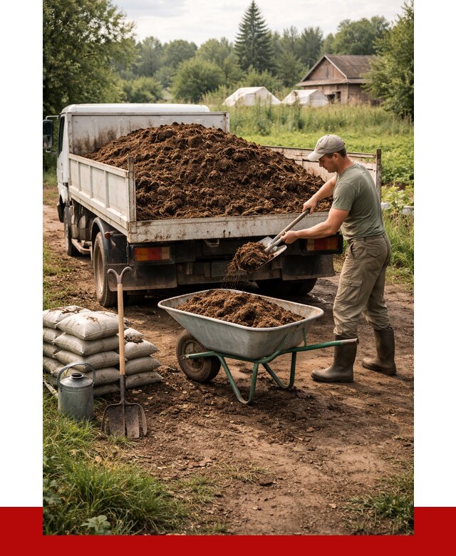 Купить коровий навоз с доставкой в Североморске от 1925 р. | ПРОНЕРУДСвм