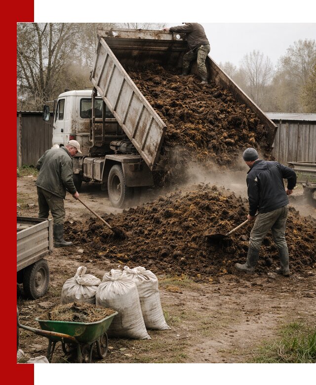 Доставка коровьего навоза самосвалом в Североморске