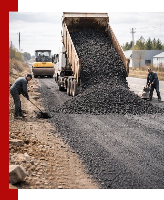 Асфальтовая крошка для дорог в Североморске — поставка и доставка