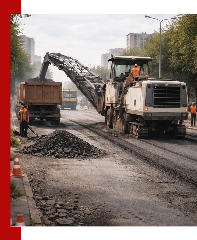 Фрезерованный асфальт в Североморске — удаление и вывоз старого покрытия