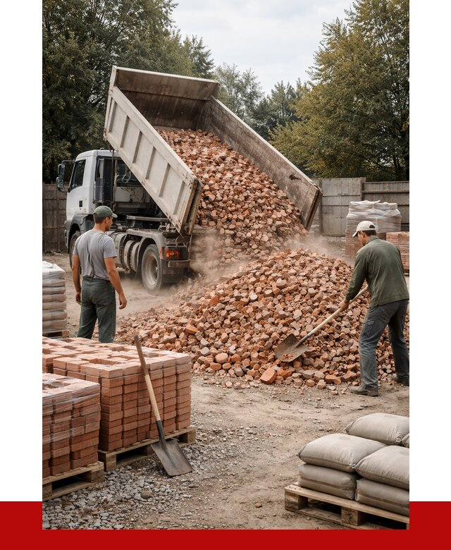 Бой кирпича в Североморске с доставкой от 4493 руб/куб | ПРОНЕРУДСвм