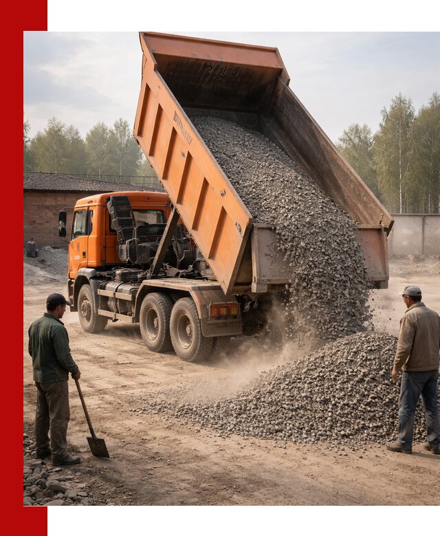 Доставка самосвалом 20 м3 в Североморске быстро и надежно