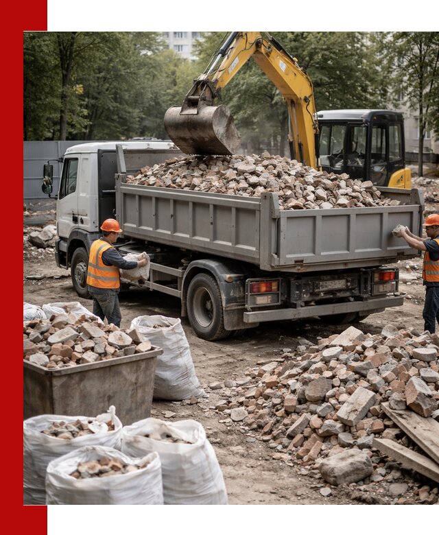 Вывоз строительного мусора в Североморске с самосвалами и контейнерами