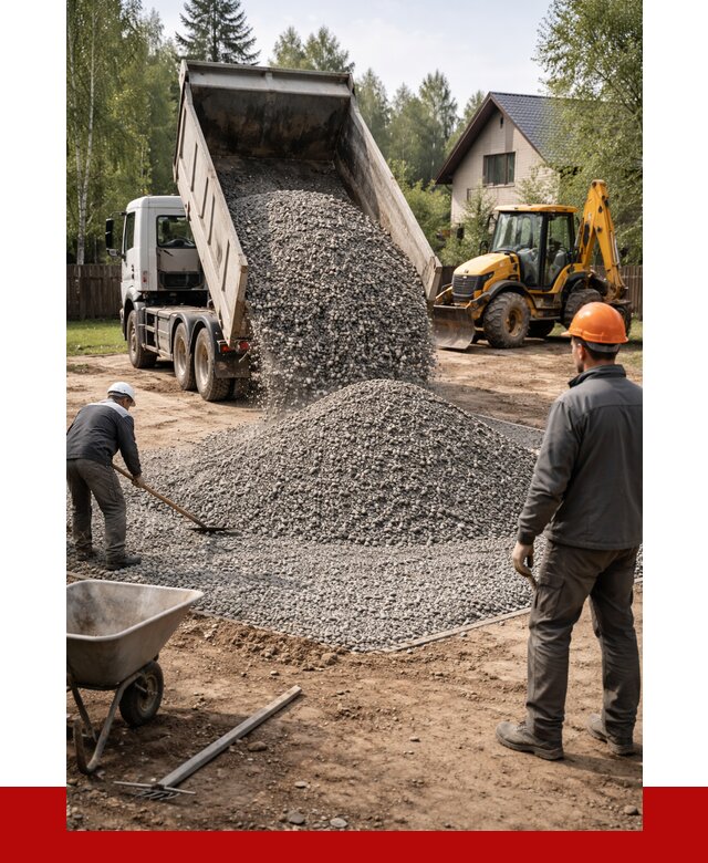 Отсыпка участка щебнем в Североморске от 6953 р. ПРОНЕРУДСвм