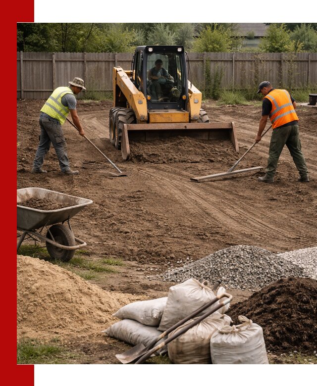 Выравнивание участка под строительство и благоустройство в Североморске